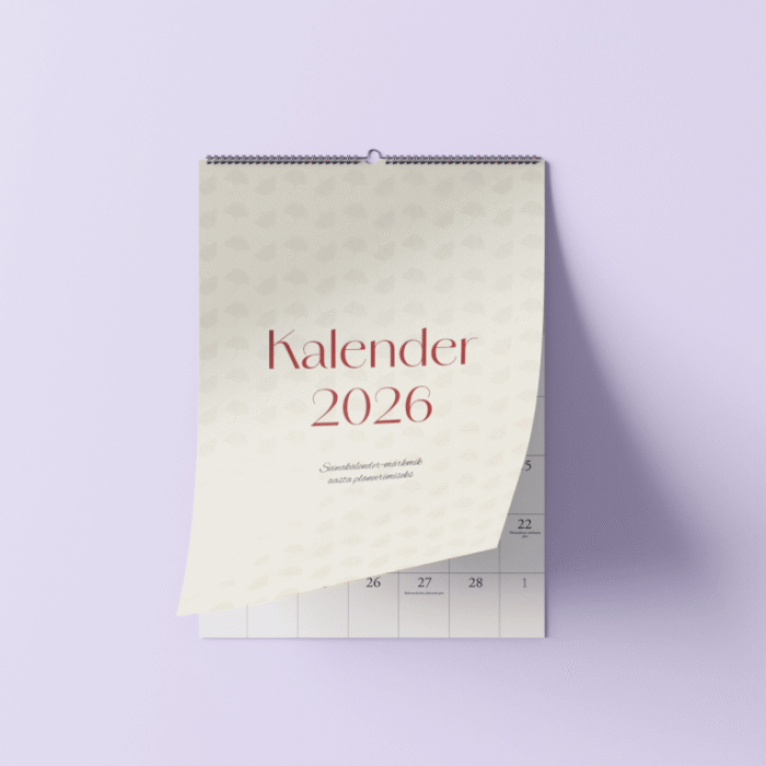 Seinakalender-markmik 2026 Marii Design Studio planeerija