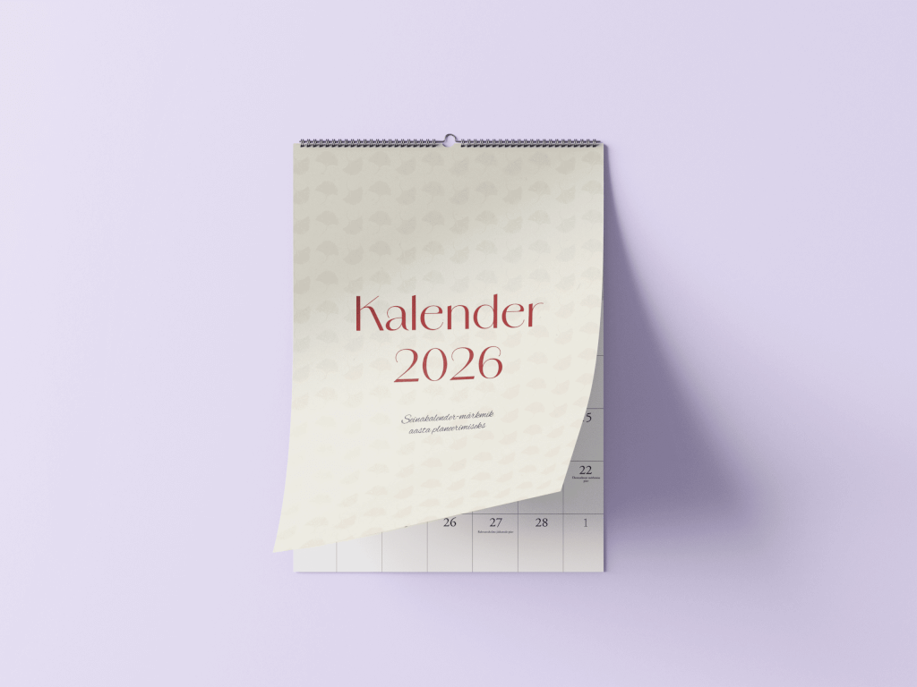 Seinakalender-markmik 2026 Marii Design Studio planeerija