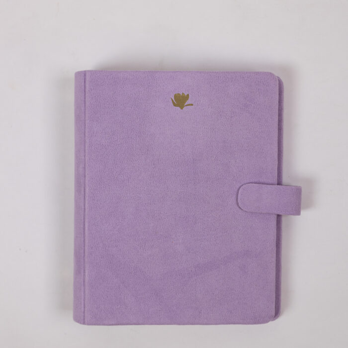 eksklusiivne märkmik käsitöökaantega, lilla