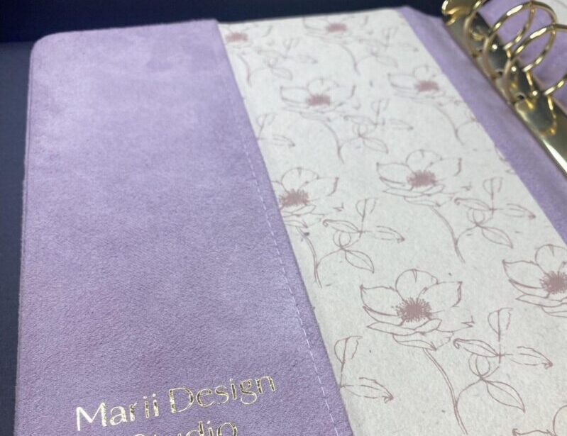 helelilla kaunis märkmik, märkmiku kaaned Eesti käsitöö