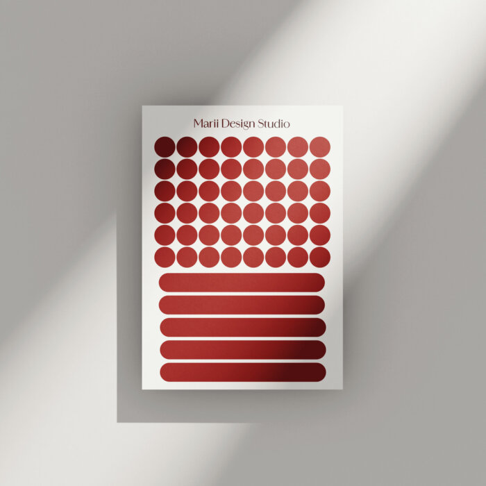 punane kleeps pikk riba, väike ring, märkmikule ja kalendrile